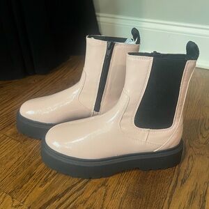 NWT Zara Kids Pale Pink Platform Boots Size 35 (US 3.5)